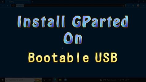 gparted live usb setup